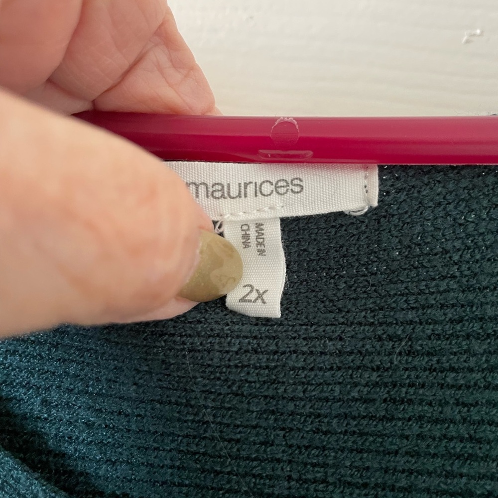 Maurices Forest Green Knit Top - Picture 3 of 4